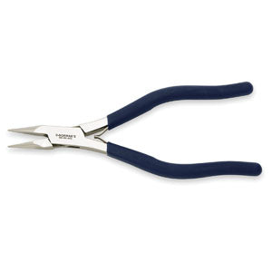 Pliers, economy chain-nose, steel and rubber, black or blue, 4-1/2